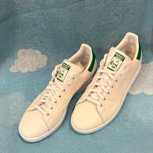 Stan Smith Adidas Men's Cream and Green Sneakers size 12
